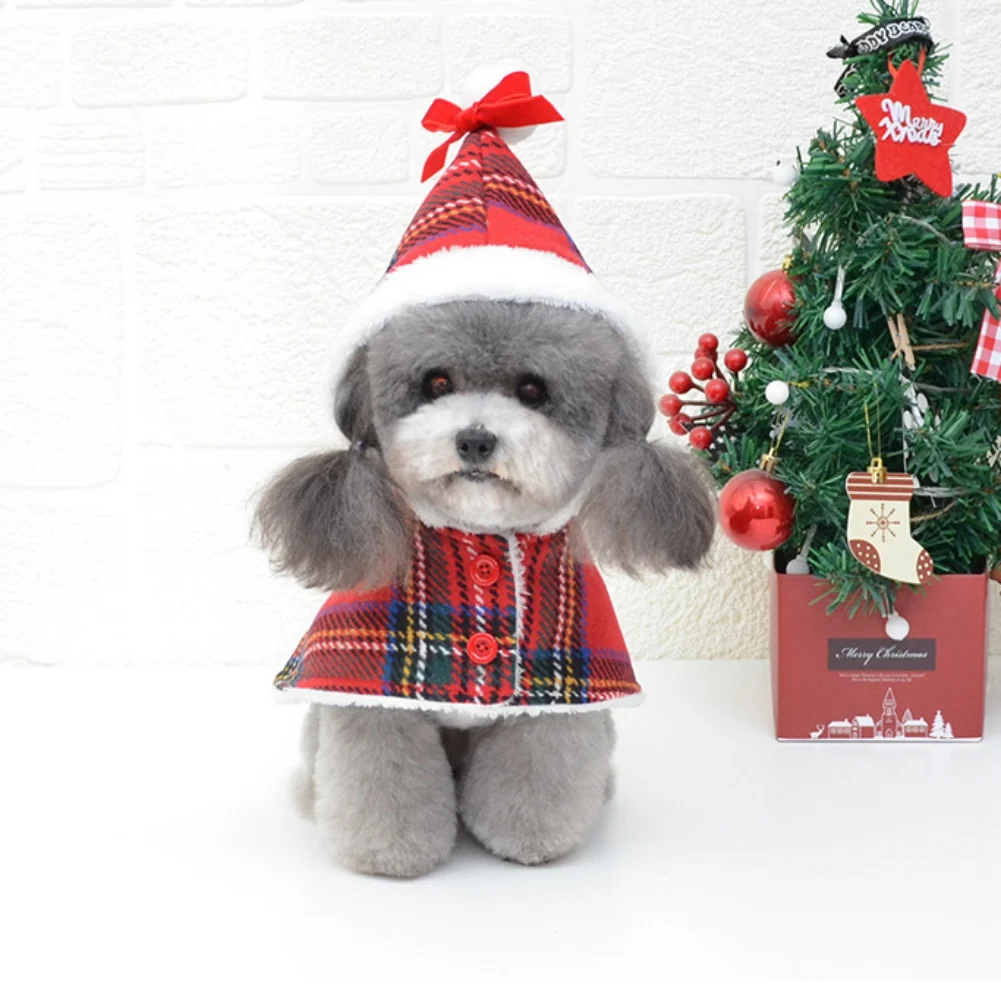 

Christmas Knitted Turtleneck Dog Sweater Christmas Red Hedging Pet Winter Coat Clothes Holiday Dog Warm Clothing