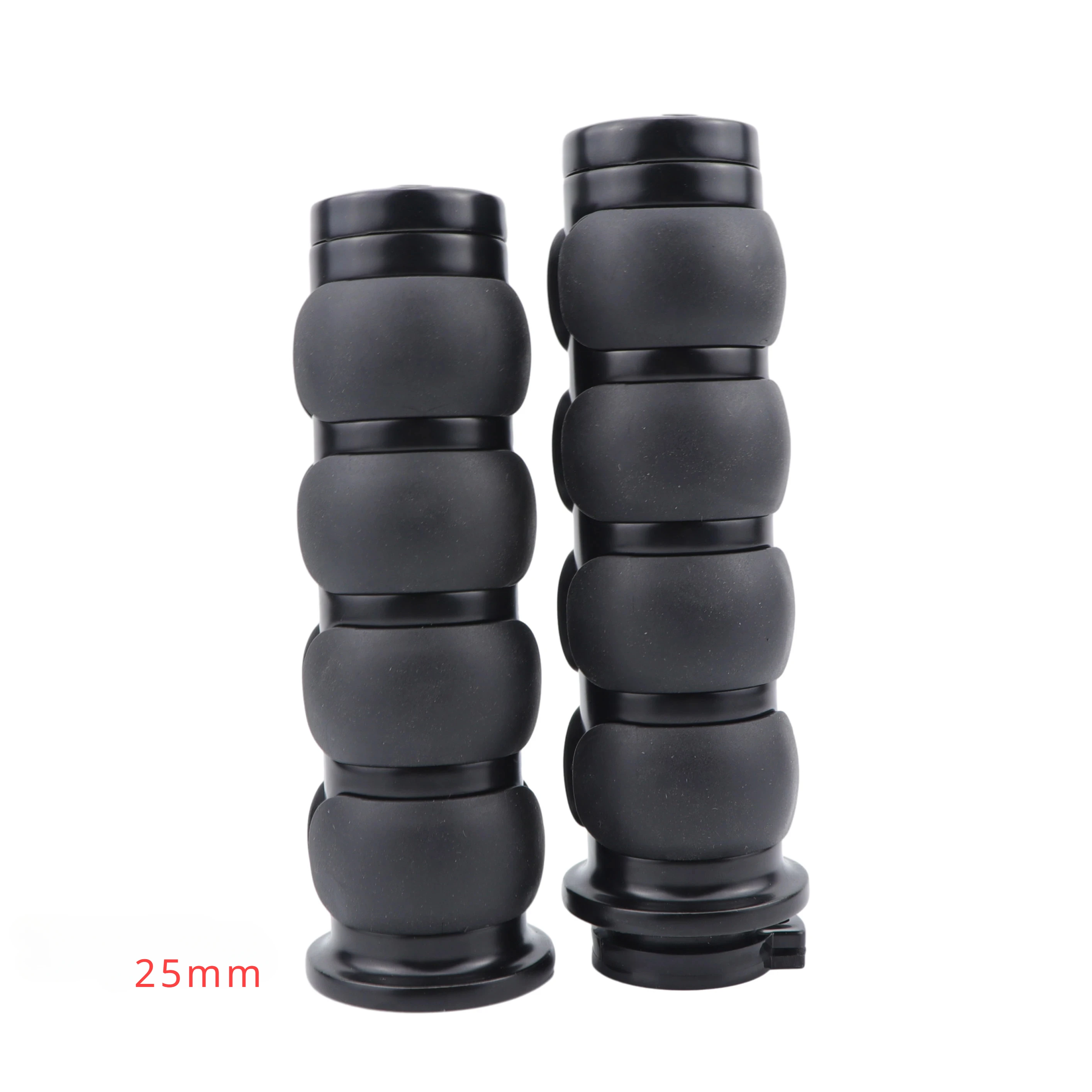 Ручки для мотоцикла 25 мм для улучшенного управления-Простота установки, хромированные и черные алюминиевые резины, идеально подходят для руля 1 дюйм