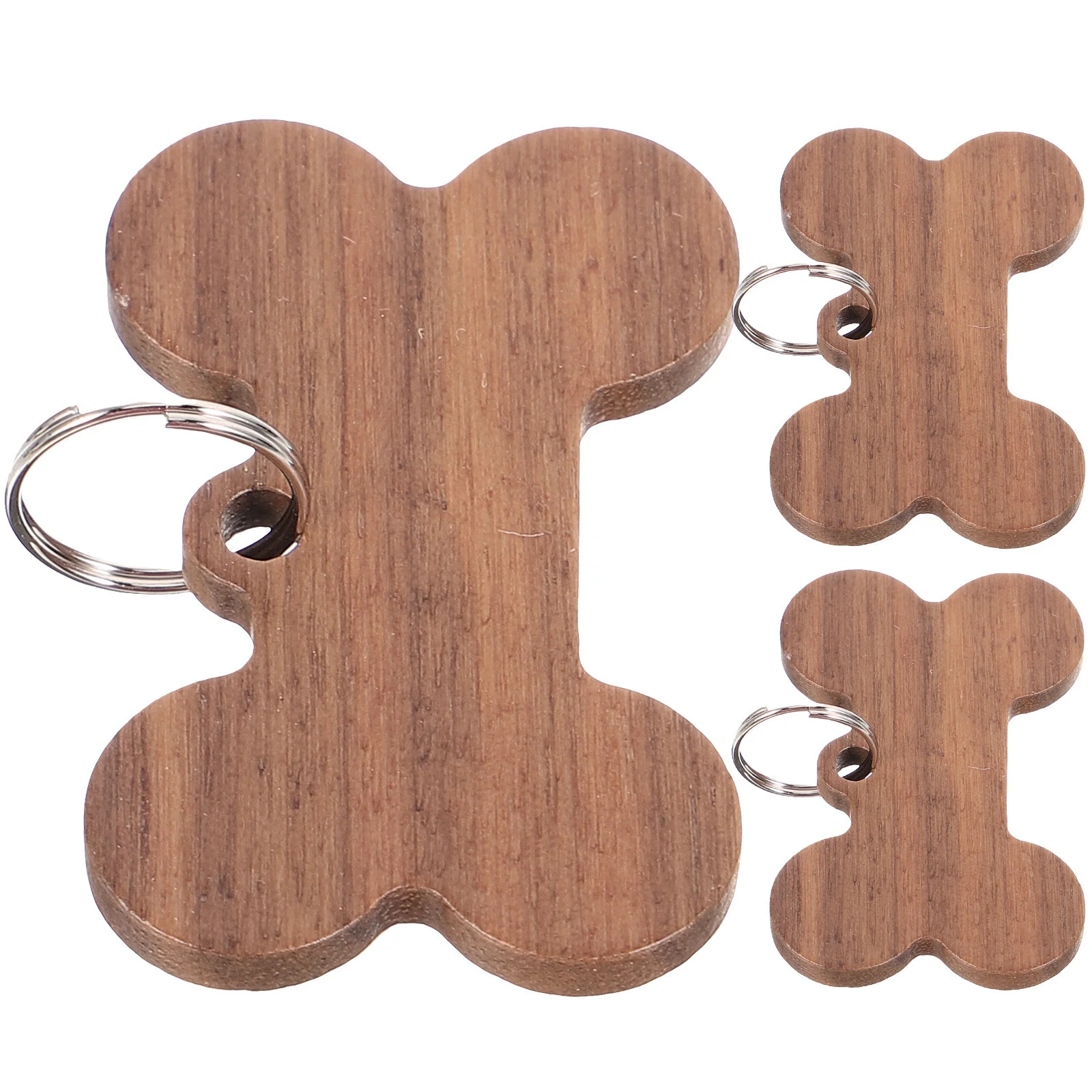 

3 Pcs Supplies Dog Tag Blanks Id Tags Personalized Collar Charms Pet Name Engraved For Pets Wooden