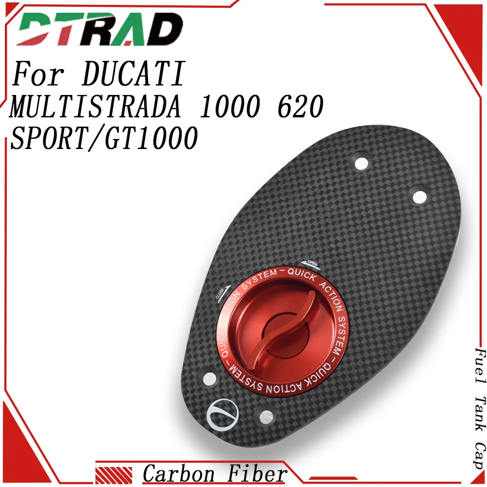 Фото Крышка топливного бака быстрого действия из углеродного волокна для DUCATI MULTISTRADA SPORT 1000/S 620 GT1000, крышка бензобака без ключа для мотоцикла №1