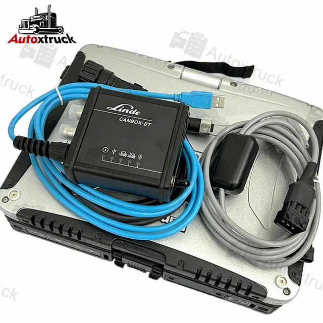 For Linde Canbox BT Pathfinder LSG truck Forklift diagnostic kit Linde BT Canbox USB Diagnostic Tool CF19 Laptop 2