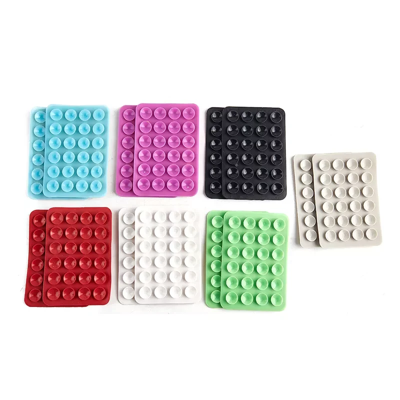 

1pc Double Side Silicone Suction Pad For Mobile Phone Fixture Suction Cup Backed Adhesive Silicone Rubber Sucker Pad For Fixed