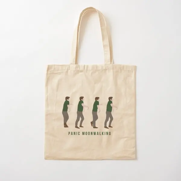 

New Girl Panic Moonwalking Cotton Canvas Bag Casual Shoulder Bag Grocery Reusable Fabric Designer Foldable Travel Printed