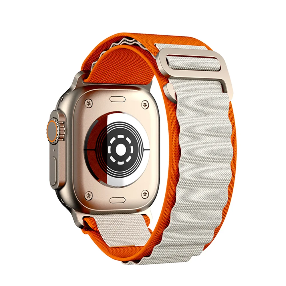 Nylon Loop Strap For Apple Watch 8 7 se 6 5 44mm 40mm Band 41 45 mm Bracelet For Apple Watch Ultra Band 49mm 4 3 38mm 42mm bands