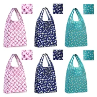 waterproof handbag reusable new large environmental protection folding shopping bags fashion polyester storage bag drop shipping