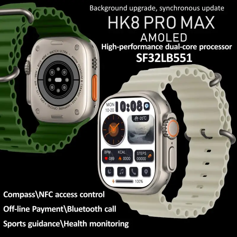

Смарт-часы IWO H11 Ultra Plus для мужчин и женщин, умные часы серии 8 49 мм Pro 2023 дюйма с ремешком и замком Siri Pk HK8Pro Max Ultra DT8, 2,0