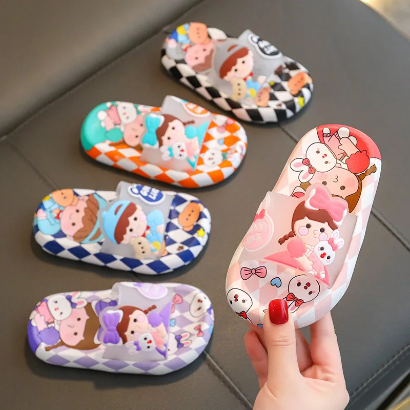 

Kid Cartoon Slippers 2022 Summer Fashion New Baby Girls and Boys Indoor Cute Open-toe Children Flat Casual Beach Shoes