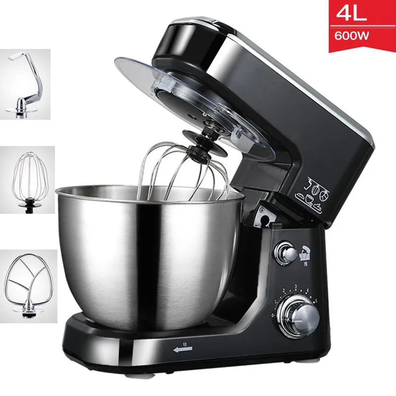 

4L 600W Household Electric Chef Machine table mixing blender 220V kitchen tools cooking food stand mixer cake dough bread