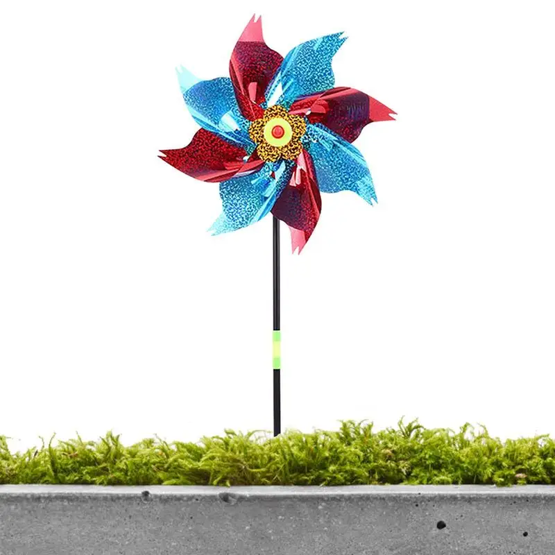 

Светоотражающая мельница для сада Wind Spinner, декоративная вращающаяся мельница с 8 лезвиями, Уличное оборудование для скапливания птиц