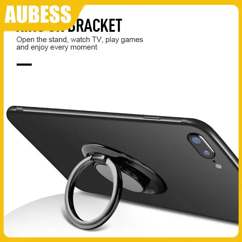 

Magnetic Mobile Phone Support Portable Universal Cell Phone Holder Stand Durable Car Interior Accessories 360 Finger Ring