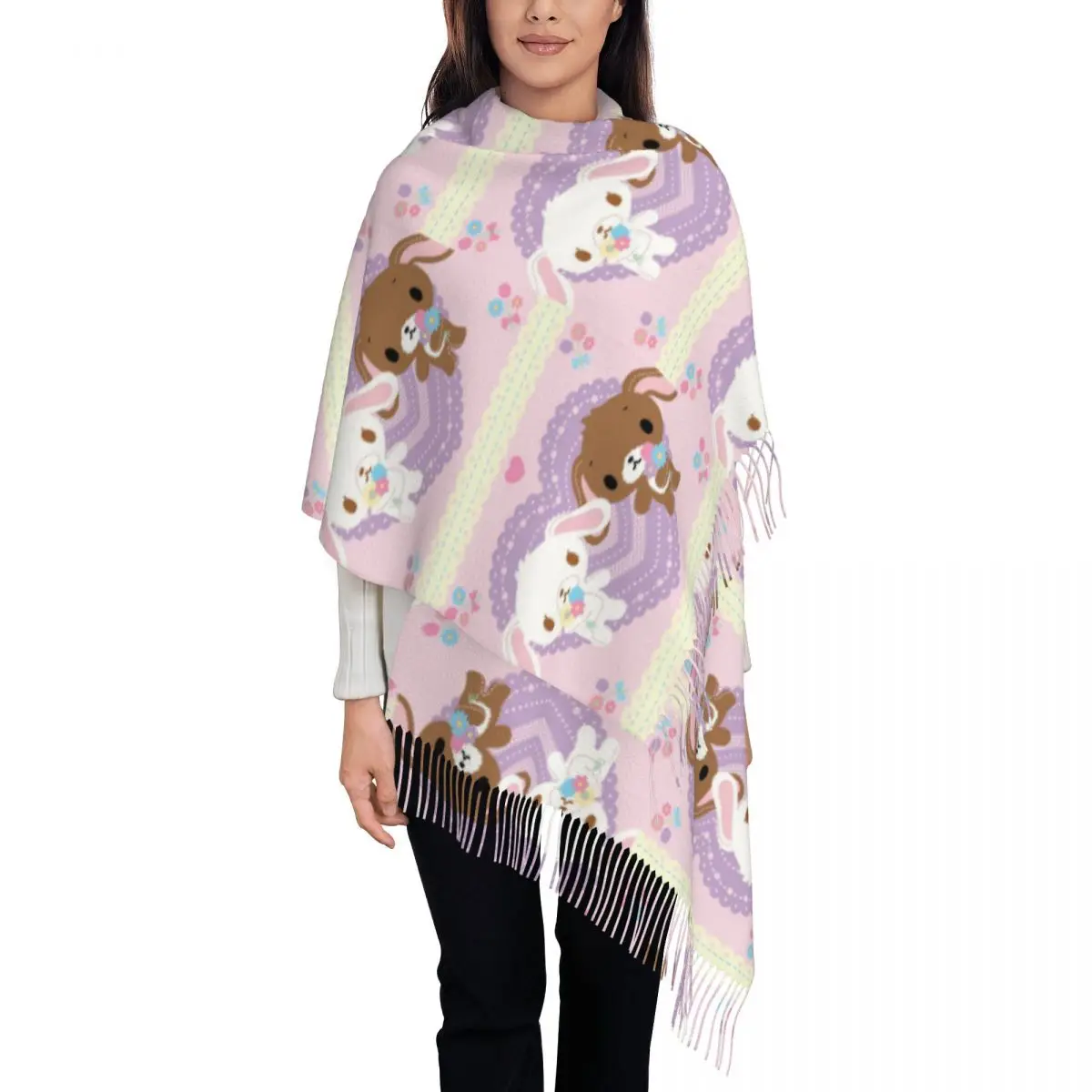 Шарф Sugarunnies шарфы с кисточками для женщин мягкие теплые шали и накидки длинная