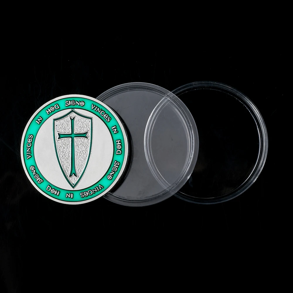 Памятная монета с крестом рыцарей темпларов крестов каменщиков священный меч