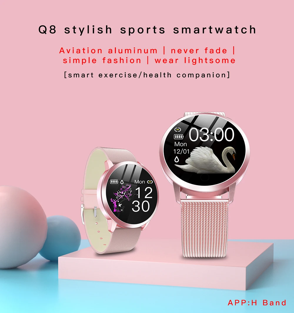 

Fashion Smart Bracelet Waterproof Heart Rate Blood Pressure Sleep Female Monitoring Menstrual Cycle Smart Reminder Watch Gift