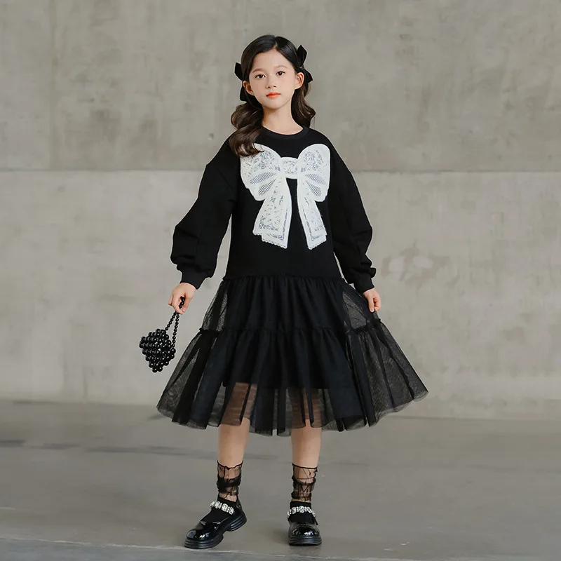 

Платье принцессы для девочек; Новинка 2023 года; Сезон Зима; Детское утепленное Флисовое платье с бантом; Детская одежда в стиле пэчворк; #7169