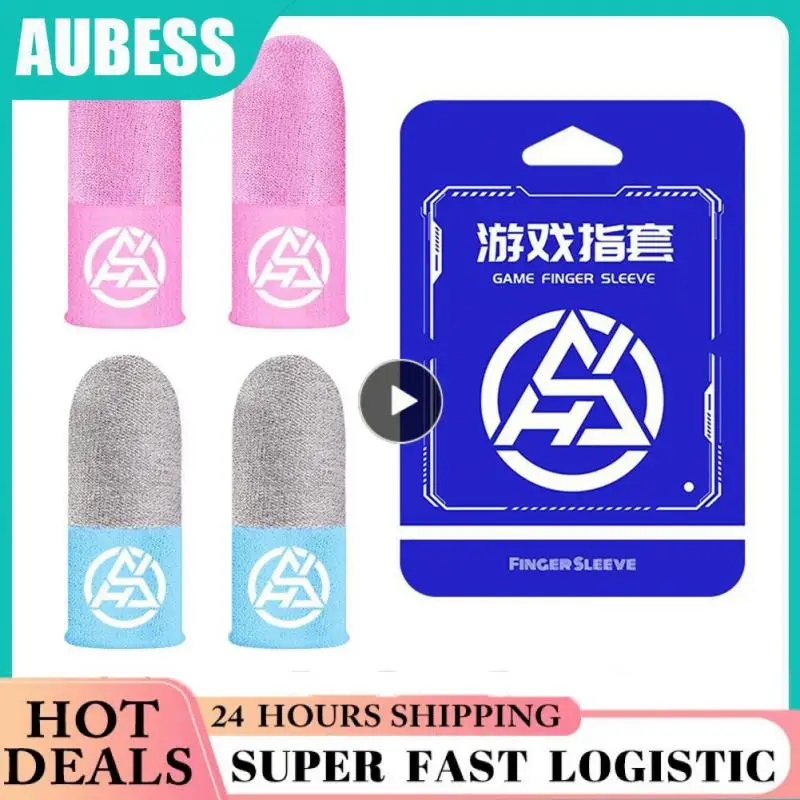 

2 Pair Sweatproof Finger Cover Convenient Game Finger Cots High Quality Thumb Fingertip Sleeves Gaming Accessorie Universal