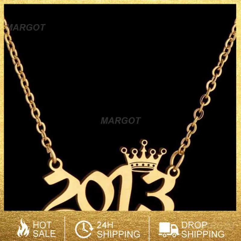 Ожерелье с арабскими цифрами для девочек, на день рождения, 2022