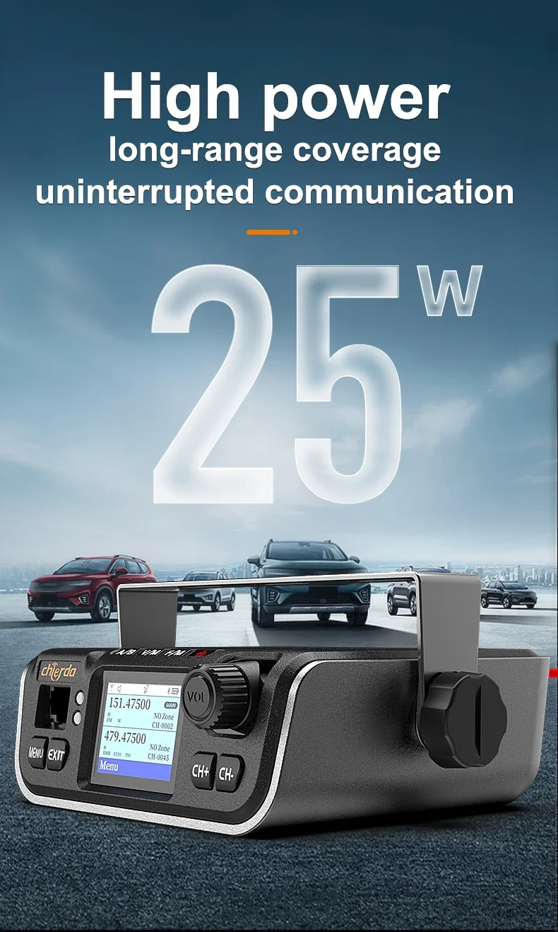 Фото 2025 горячая распродажа M520D GPS 25 Вт DMR цифровой UHF VHF FM мобильный радиоприемопередатчик Woki Toki автомобильная karbowany рация для автомобиля №3