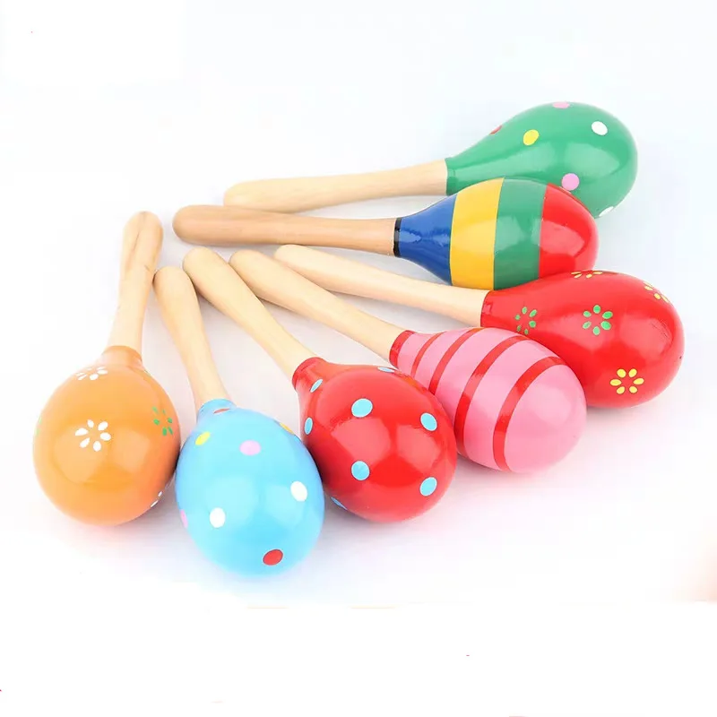 

Small Sand Hammer Early Childhood Education Music Solid Wood Grip Sand Ball Training Baby Toys