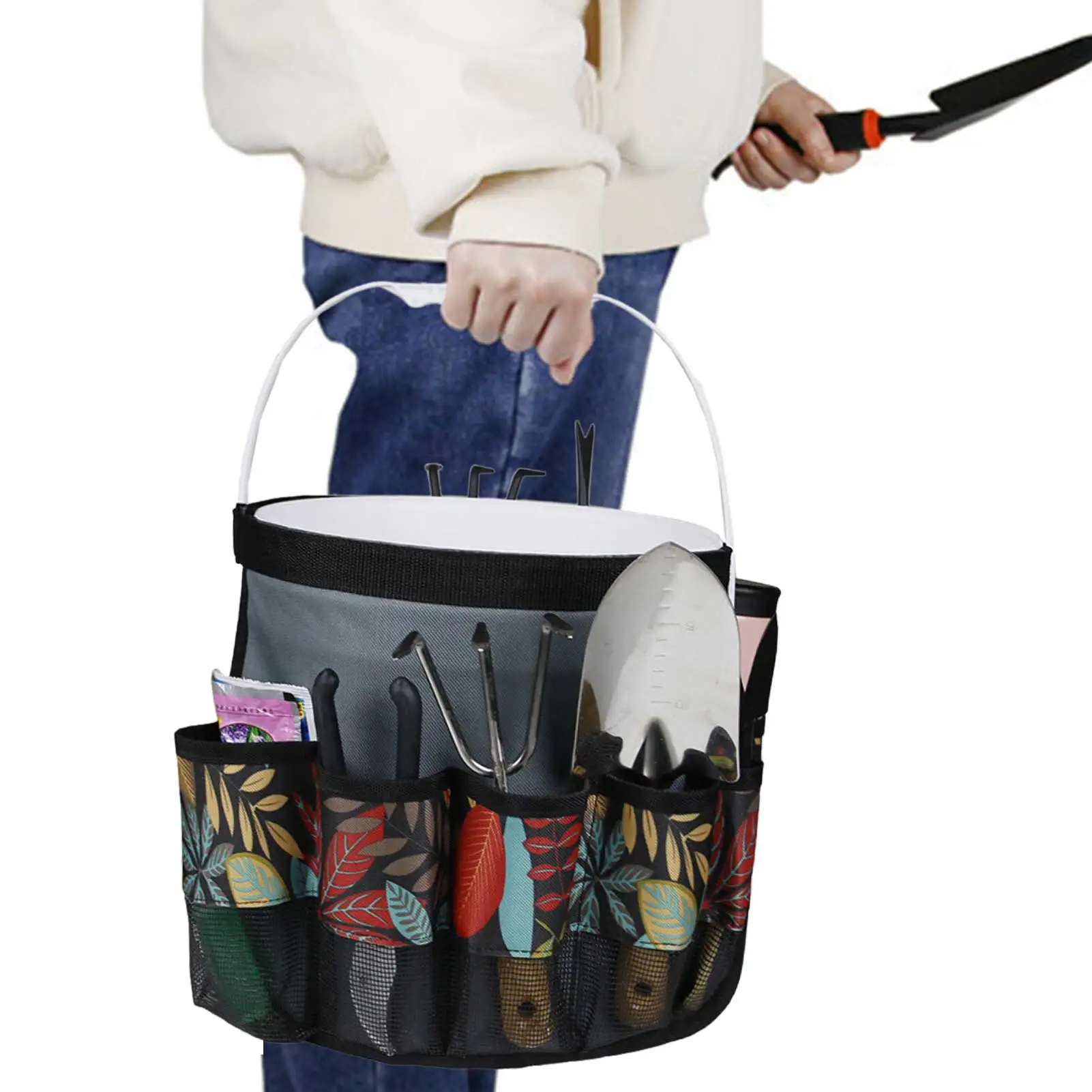 

Garden Tool Bag Bucket Garden Tool Bag Garden Tote Heavy-duty Garden Tote With Handle Gardening Tool Kit Holder Gardening