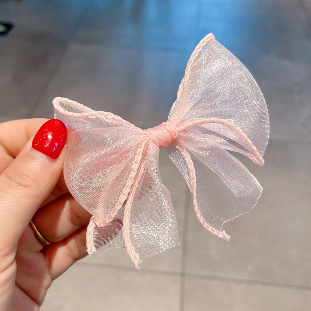 

1PCS Girls Cute Colorful Mesh Bow Hairpins Kids Sweet Headband Hair Ornament Lace Clips Barrettes Fashion Hair Accessories