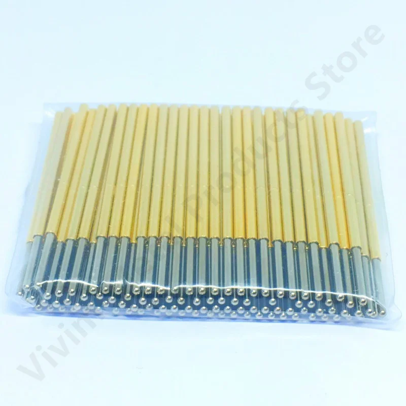100PCS P100-J1 Small Round Head Spring Test Probe Pogo Pin P100-J Outer Dia 1.36mm Needle Length 33.35mm Circuit Board - купить по