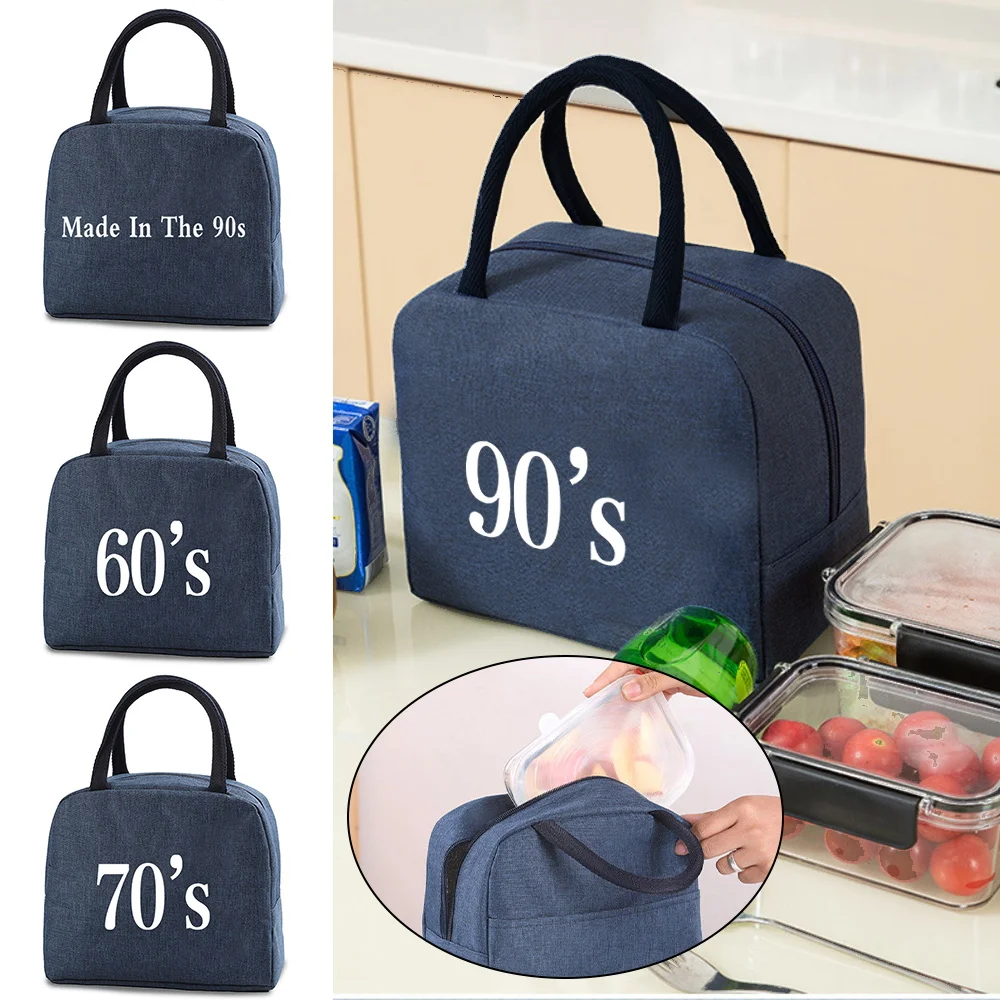 

Portable Lunch Bags for Women Handbags Ice Cooler Picnic Bags Insulated Thermal Lunch Box Pouch Children School Food Storage Bag