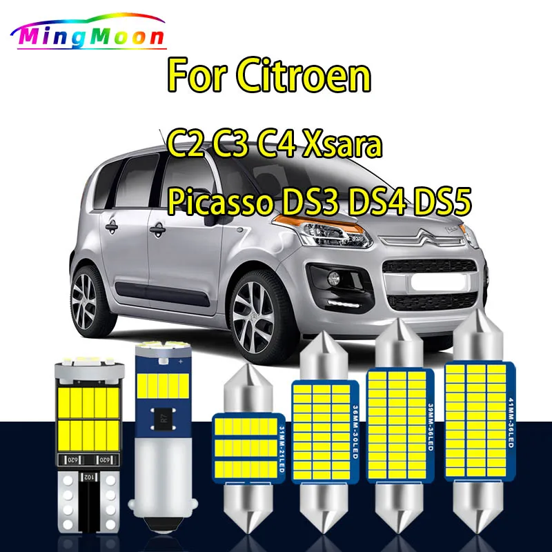 Универсальные светодиодные автомобильные фонари для Citroen C2 C3 C4 Xsara Picasso DS3 DS4 DS5