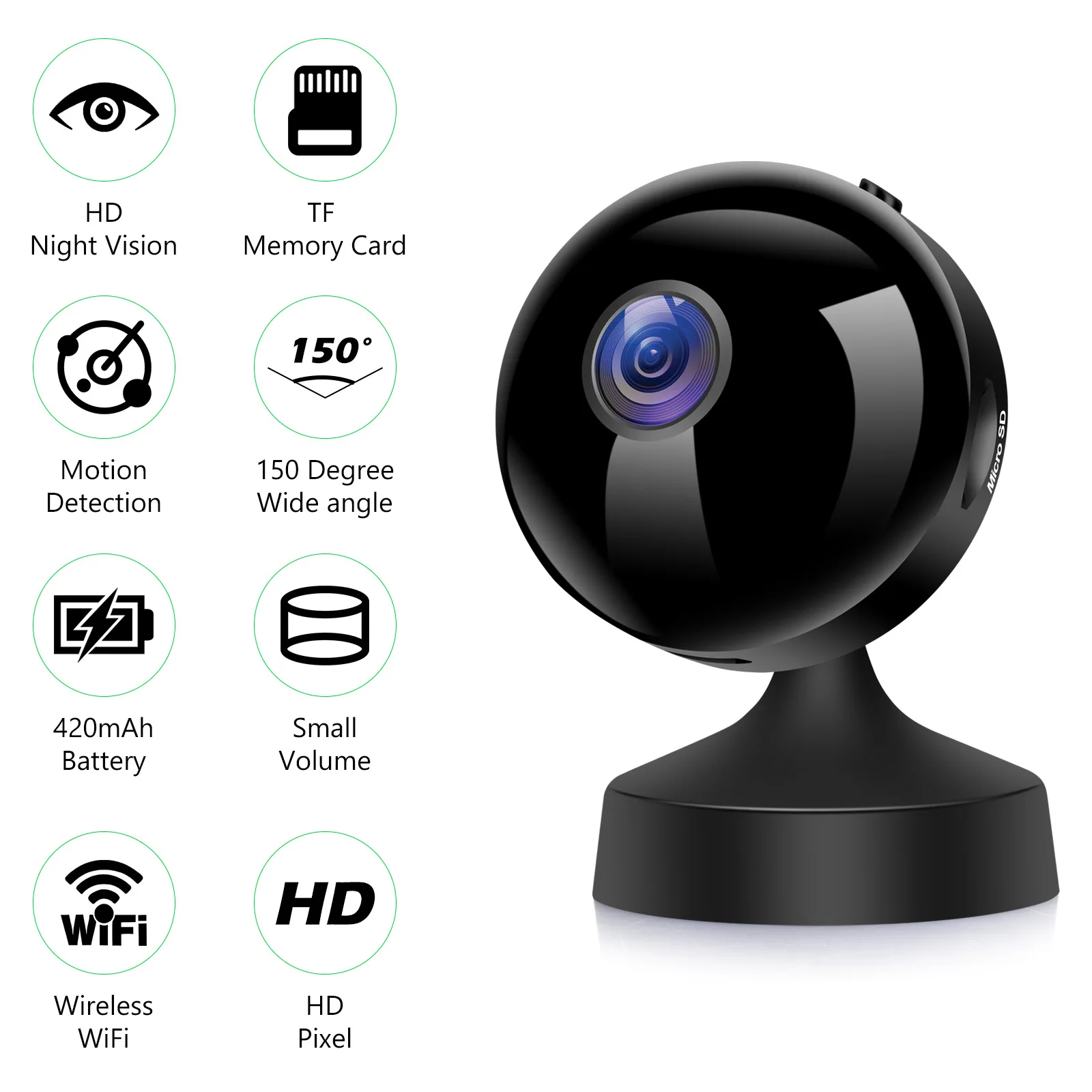

Mini Camera HD 1080P WIFI Video Surveillance Security Protection Network Baby Monitor IP Videcam Infrared Night Vision Cameras