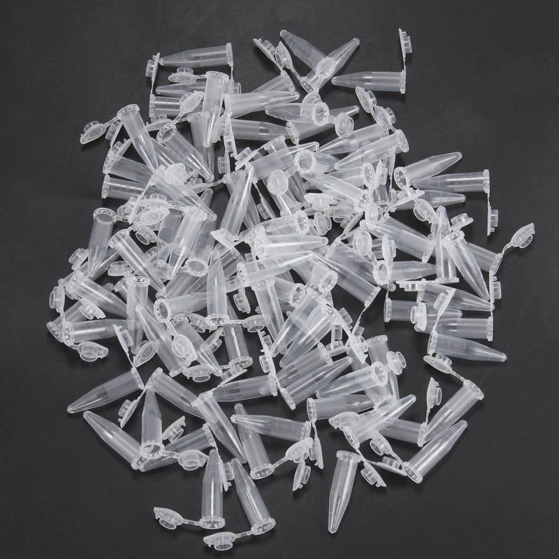 

2000PCS 1.5Ml Lab Mini Plastic Test Tube Centrifuge Vial Snap Cap 42X11mm Clear