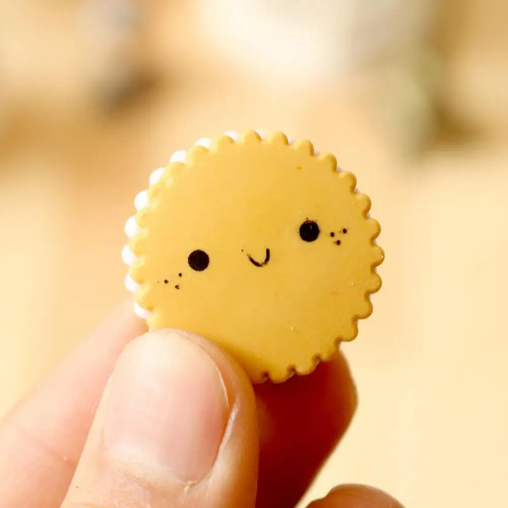 

TPR 1 Box Helpful Classroom Reward Erasers Labor-saving Mini Eraser Cookie Pattern Office Supplies