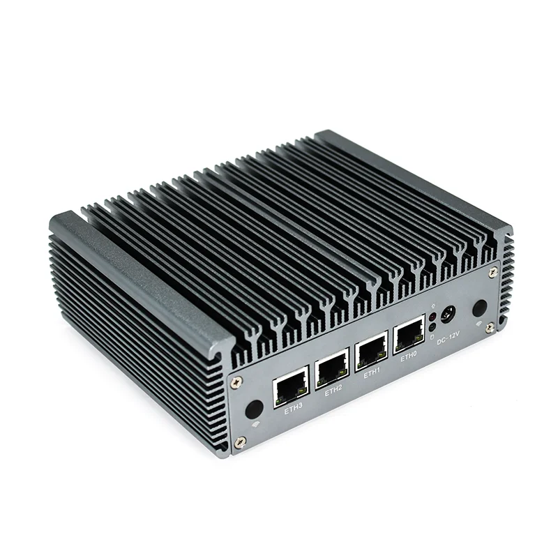 2.5G Router Celeron J4125 Fanless Mini PC 4 Intel i225V3 2500M Nics 2xDDR4 HD-MI VGA pfSense OPNsense Ubuntu VPN Firewall Server |
