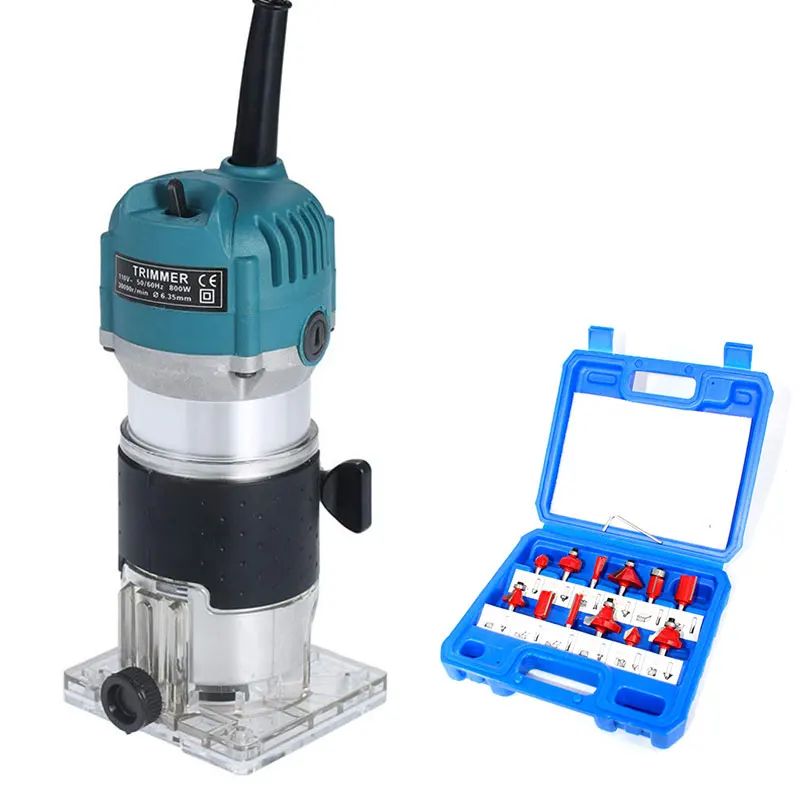 DIY Woodworking Electric Trimmer 800W EU Plug 6.35mm Wood Mi