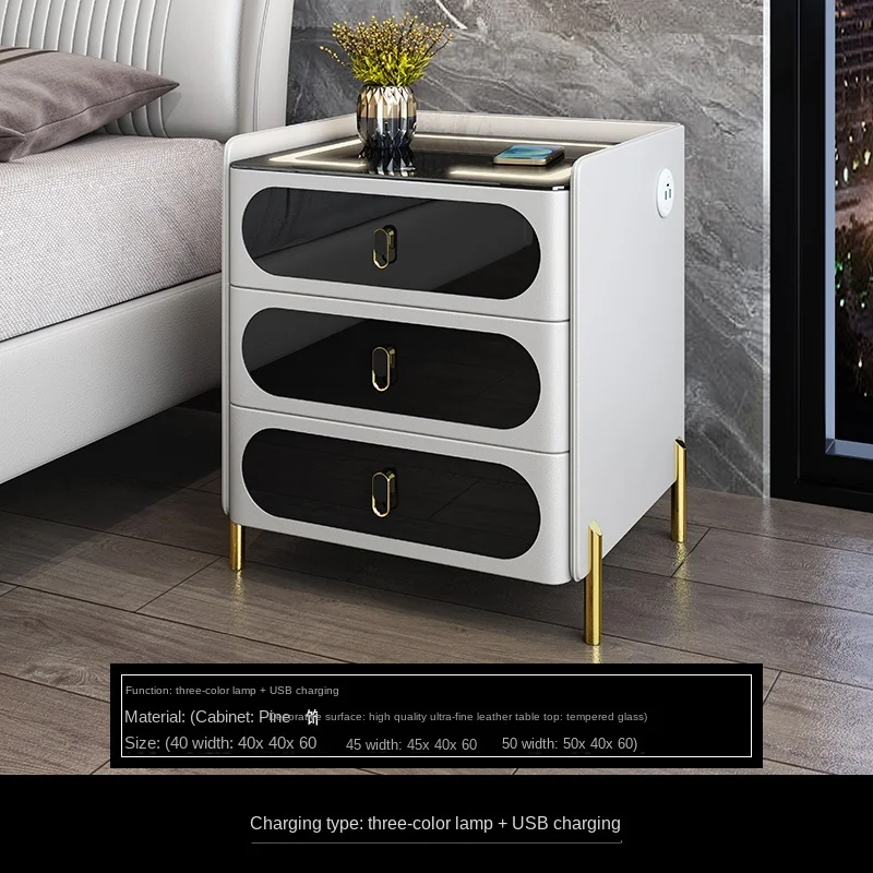 Узкие прикроватные тумбочки для хранения мобильные замки с отпечатками пальцев