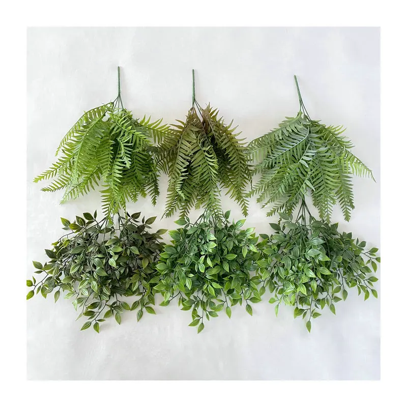 

2PCS 40cm Persian fern Leaves Artificial Plant Bouquet Home Garden Decoration Accessories Wedding Party Balcony Decoration