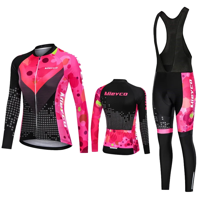 

Long Sleeve Cycling Jersey Set Moisture Wicking Mountain Bike Woman Outfits Suit Autumn MTB Bicycle Women's Clothing Summer 2022