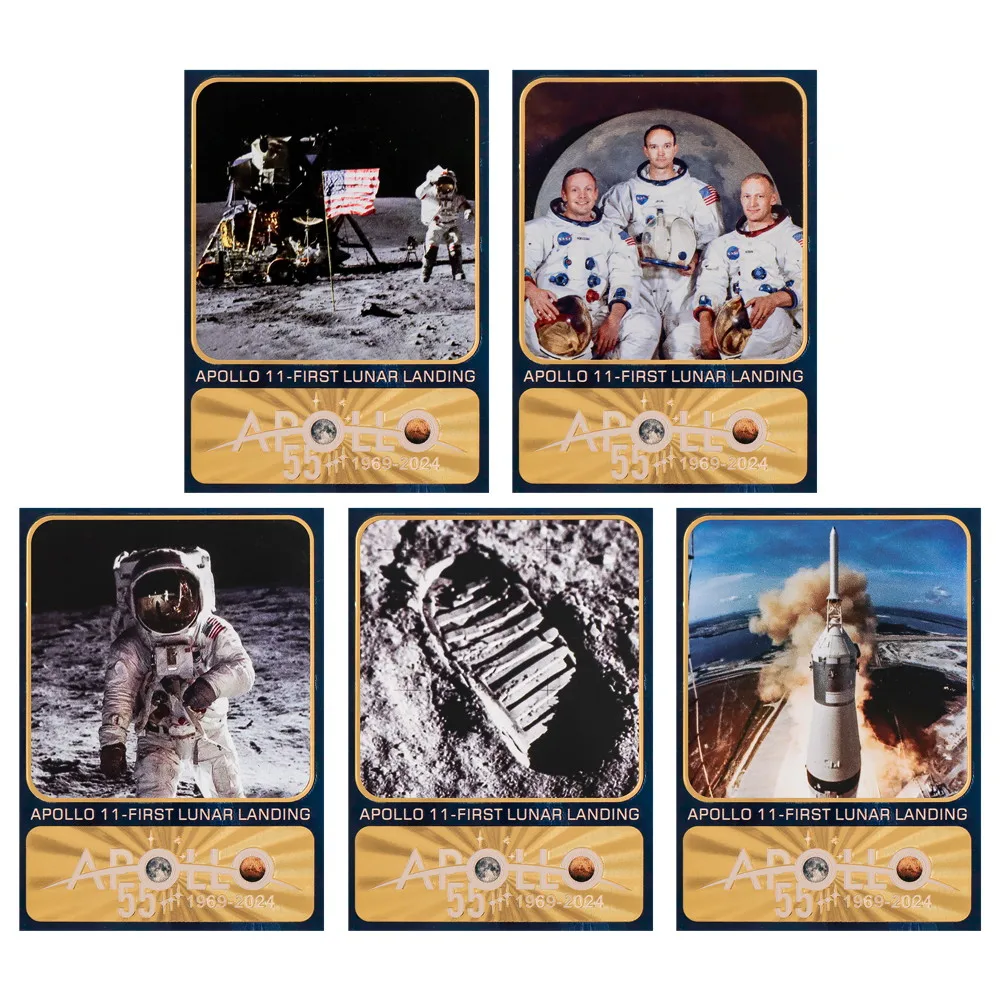 Пластиковая открытка с защитой от первого человека посадки Луны/w корпус дисплея