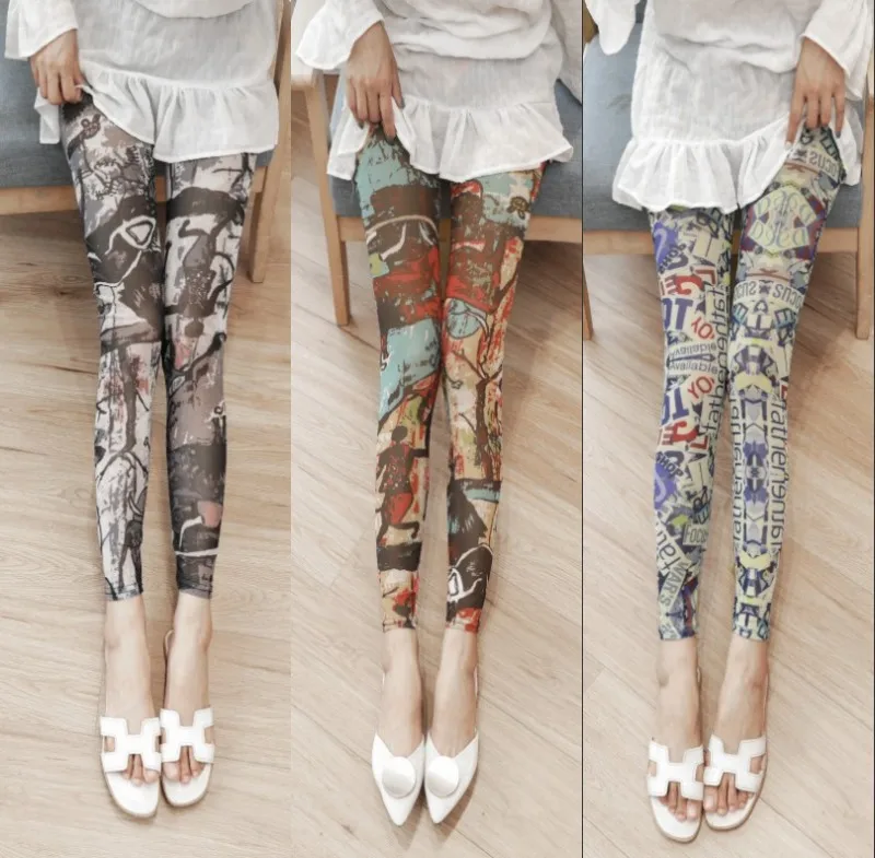 

Женские Летние ультратонкие брюки-карандаш с цветочным принтом