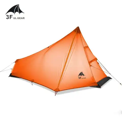 3F UL GEAR 740g Открытая сверхлегкая кемпинговая палатка 3 сезон 1 Индивидуальное профессиональное 15D силиконовое покрытие без стержня