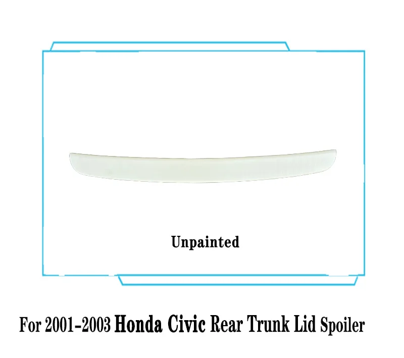 Для Honda Civic 2001-2003 года, седан, спойлер, задняя крышка багажника, спойлер, крылья, АБС-пластик, черный тюнинг, украшение, комплект кузова, аксессуары