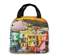 picnicbag brasil rio de janeiro downtown and favela brazil beach portable insulated lunch bag waterproof