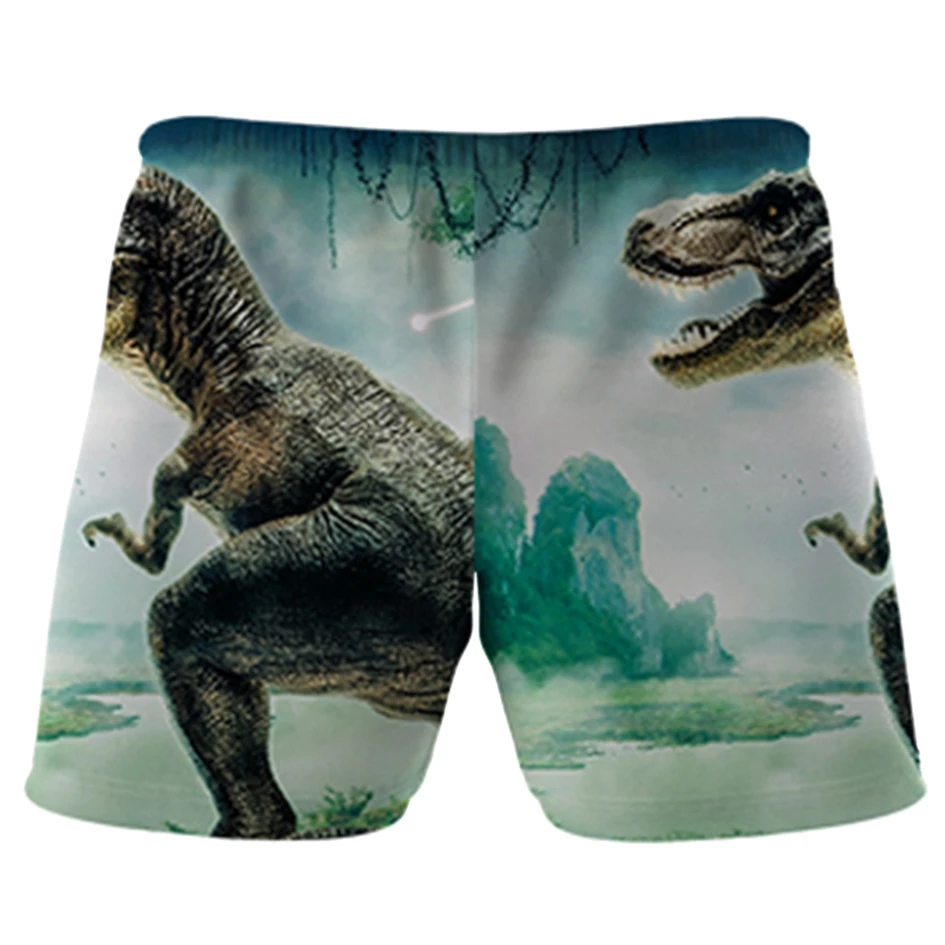 

Dinosaur Boys Girls Short Pants Summer Children Sport Loose Shorts Elastic Waist Jurassic Park Short Trousers Clothes 4-14 Years