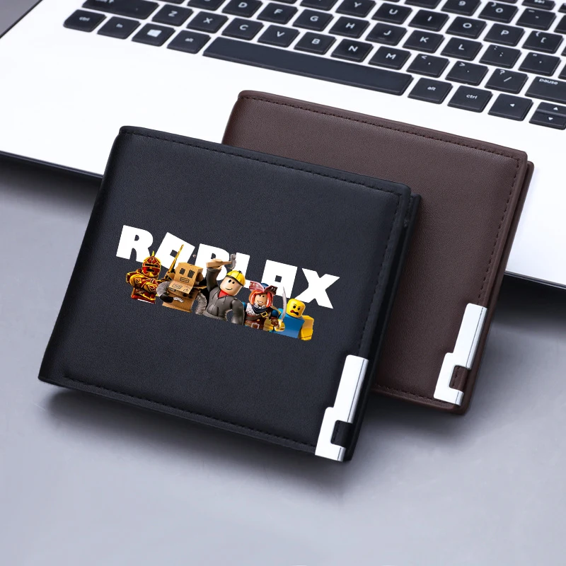 ROBLOX мужской короткий кошелек из мягкой кожи на молнии для монет кредитных карт