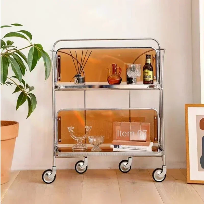 Фото Для Lamunlicher Glas-Beistelltisch Moderner прозрастер Couchtisch Klappwagen mit Rollen Ecklagerregal Wohn Voibel №1