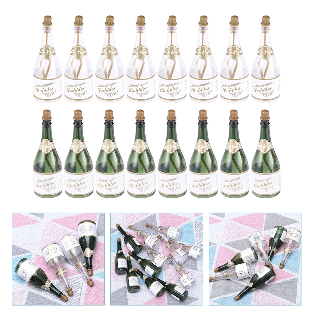 

16 Pcs The Solution Bulk Items Gifts Bubble Bottles Party Favors Wedding Wishing Champagne Plastic Bride Empty
