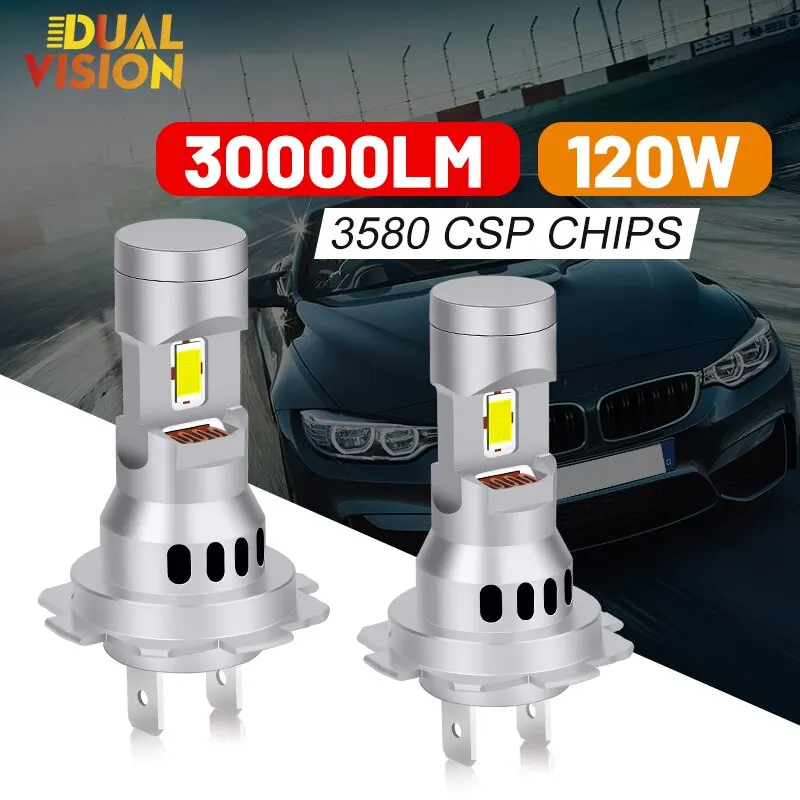 The Universal High Low Beam 12V Dualvision H7 LED Headlight with 120W Power, 30000LM Brightness, and 3580 CSP Chip: Including H7 Adapter Options L02, L05, and L06 The Universal High Low Beam 12V Dualvision H7 LED Headlight with 120W Power, 30000LM Brightness, and 3580 CSP Chip: Including H7 Adapter Options L02, L05, and L06