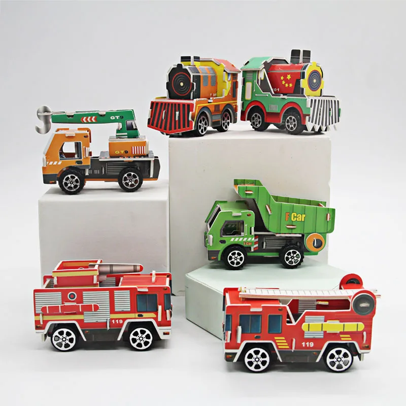 

3D three-dimensional jigsaw jigsaw puzzle kindergarten paper DIY making brain puzzle children's toys