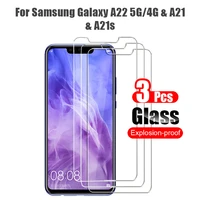 3pcs 9d tempered glass for samsung galaxy a22 5g 4g a21 a21s screen protector hd film