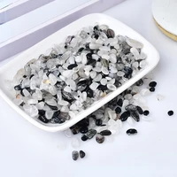 natural black hair crystal gravel degaussing stone aromatherapy small particles home decoration paving stone gravel wholesale
