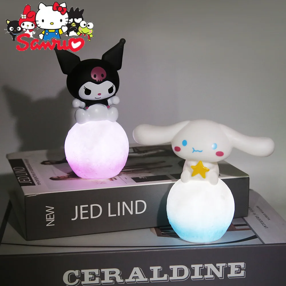 

Sanrio Melody Kuromi Hello Kitty Cinnamoroll Pochacco Cake Ornament Baking Decoration Night Light Children Cartoon Doll Present