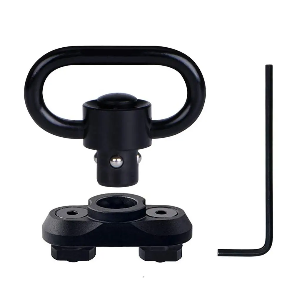 

Tactics 20mm QD Sling Swivel with Picatinny Rail Mount Base Quick- Detach Rail Mount Quick Release Push Button Attachment